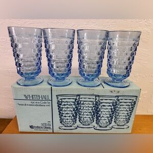 Indiana Glass Whitehall Regal Blue Tumbler Set